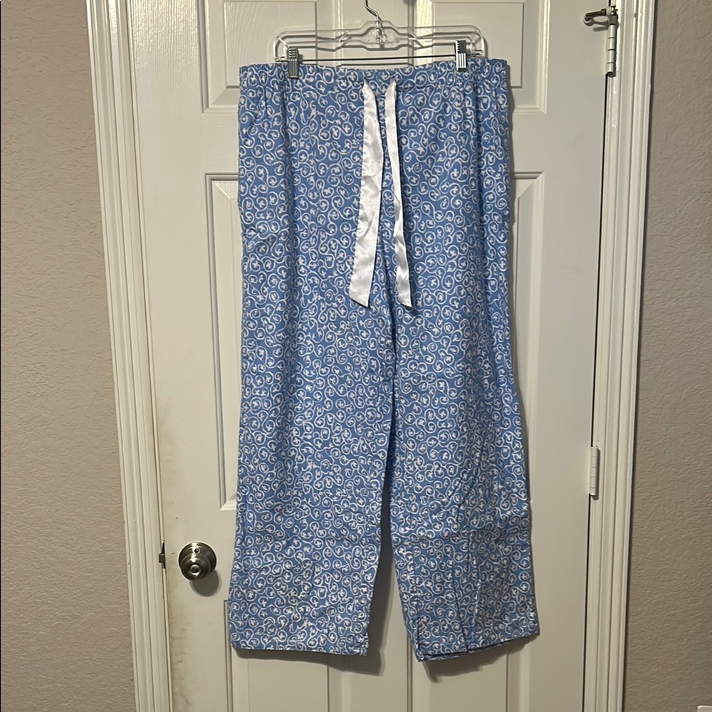 Nautica Sleepwear Blue Patterned Pajama Pants Size XL